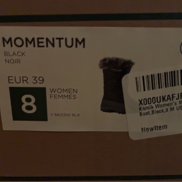 Kamik Black Winter Snow Boots with Faux Fur and Waterproof Design Size 8 Women’s - Picture 6 of 6